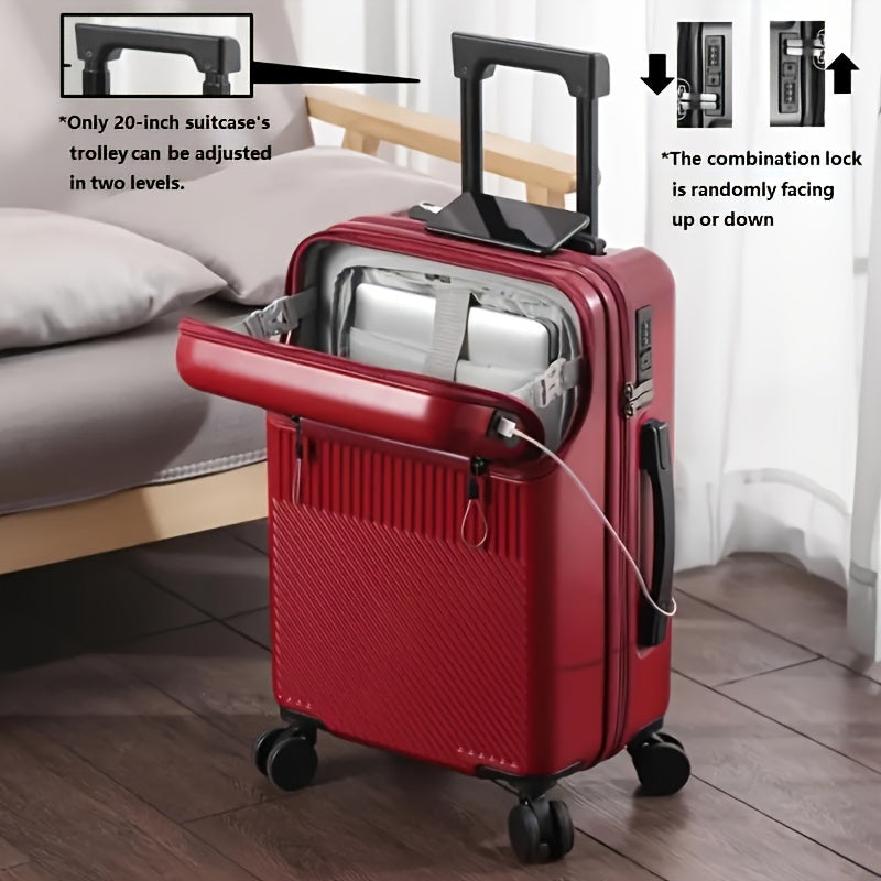 Carry-On Luggage 20-Inch Hardside Spinner with TSA Combination Lock and Aluminum Pull Handle