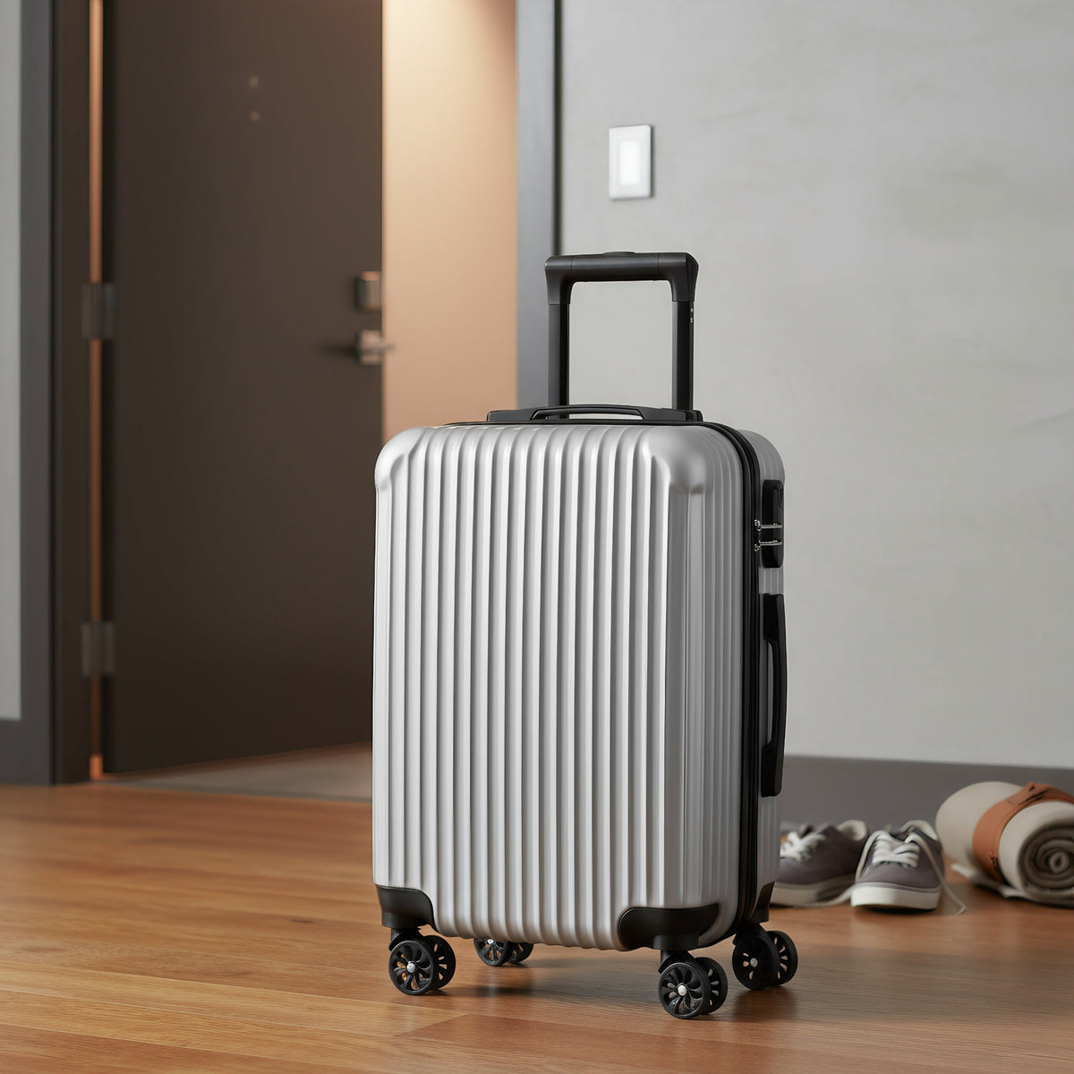 Carry-On Luggage 20-Inch ABS Hardshell Spinner with TSA Lock & 4 Refined Colors for Travel & Easy Storage