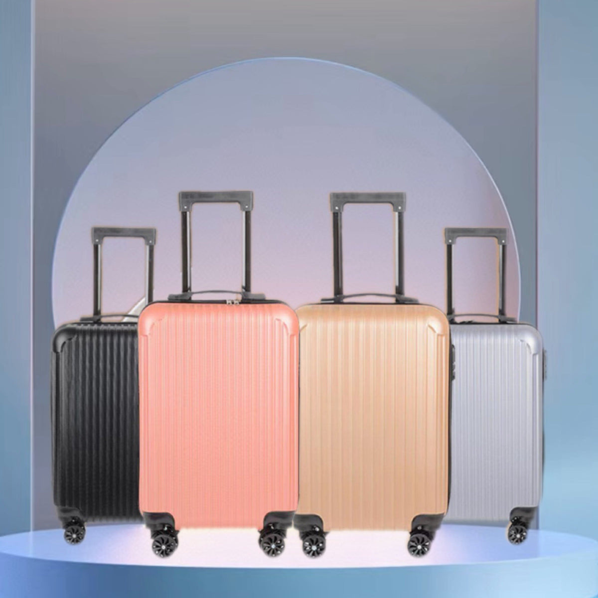 Carry-On Luggage 20-Inch Hardside Spinner with Built-In TSA Lock & 4 Metallic Colors for Travel & Easy Storage