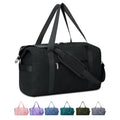 Carry-On Luggage Duffel with 20L Foldable Underseat Storage and Minimal Black Finish for Flights