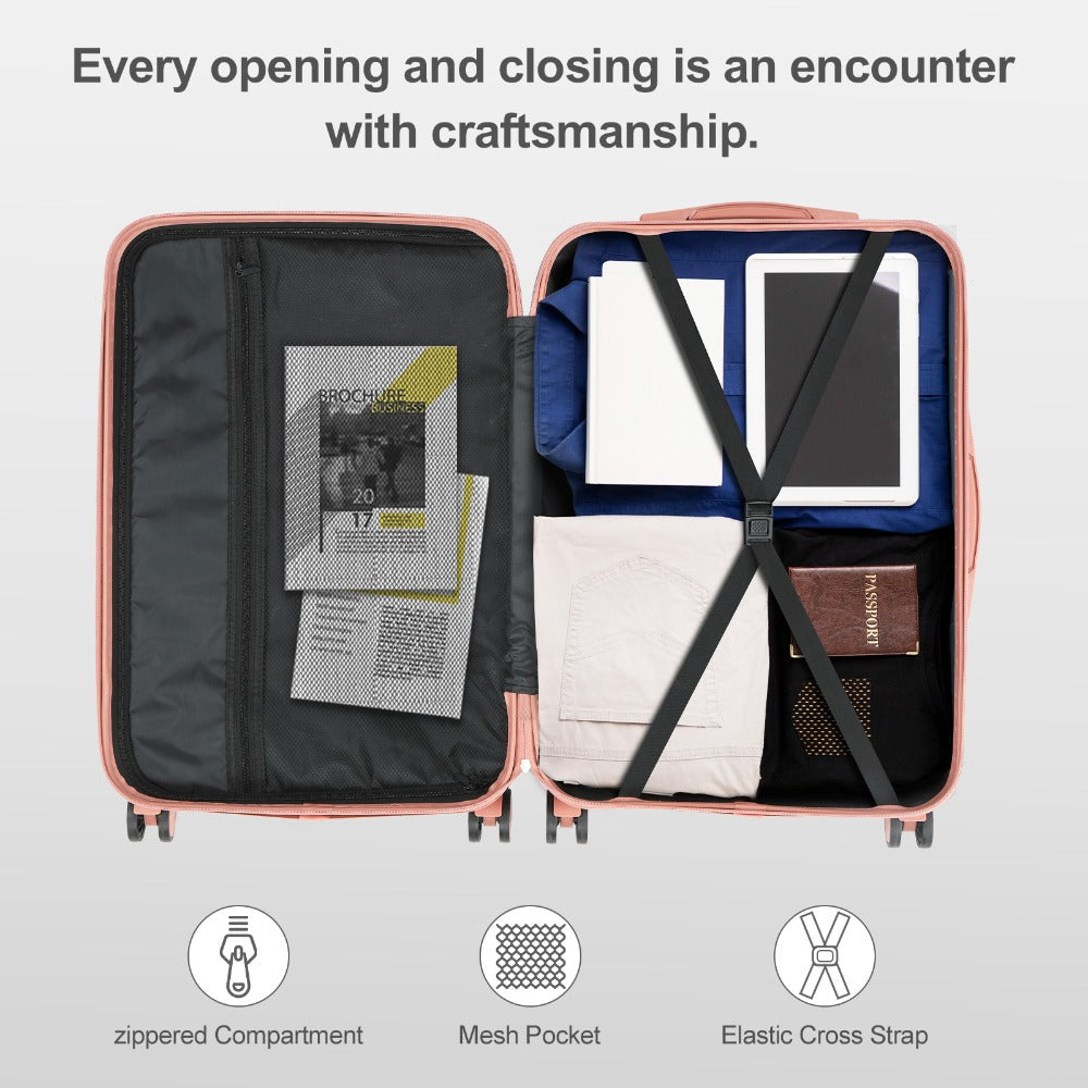 Carry On Luggage – 5 Colors, 24 Inch, Hardshell, TSA Lock – detail view 3