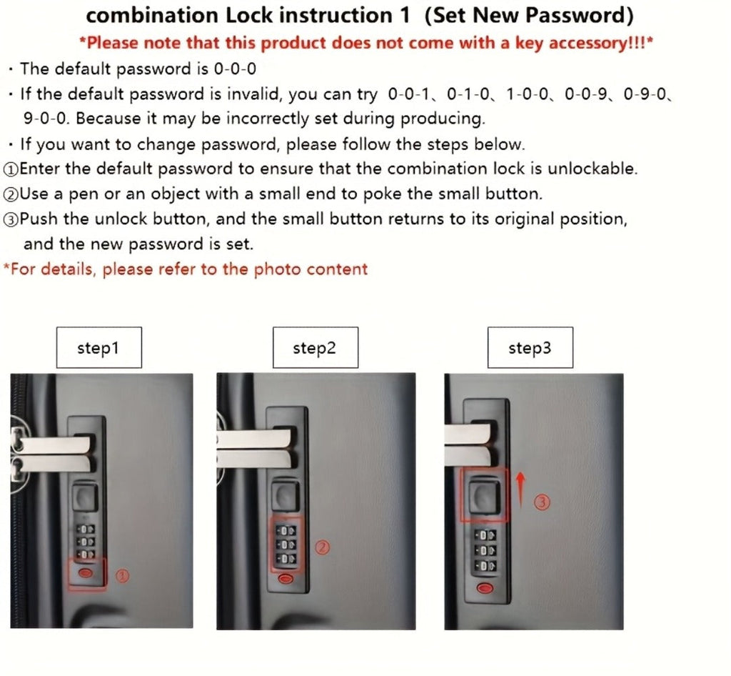 Carry On Luggage – 26 Inch, Combination Lock, for Travel – detail view 14
