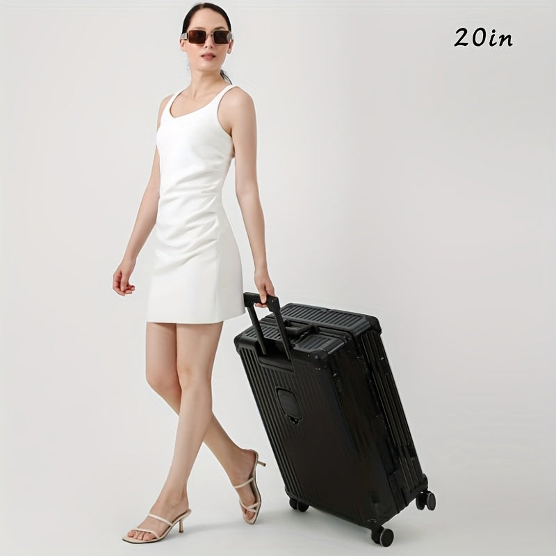 Carry-On Luggage Aluminum-Frame ABS/PC Spinner with TSA Lock, Cup Holder & 20/26-Inch Sizes