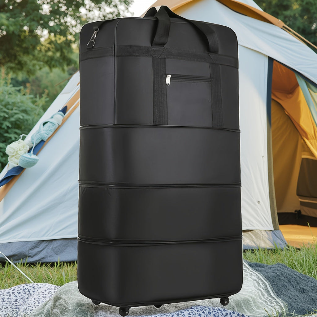 Carry On Luggage with Wheels, Expandable 32/42-Inch Rolling Duffle with 5 Spinner Wheels & Fold-Flat Storage