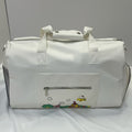 Carry-On Luggage White Character Weekender with Separate Shoe Compartment and Adjustable Strap
