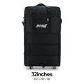 Carry-On Luggage with 32- or 42-Inch Expansion, 5 Spinner Wheels and Foldable Black Body for Travel