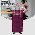 Carry-On Luggage with Expandable Oxford Duffel, 4 Removable Spinner Wheels and 3 Colors for Long Trips