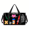Carry-On Luggage Nurse Print Duffel with Large Washable Storage and Adjustable Shoulder Strap