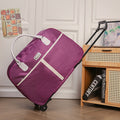 Carry-On Luggage Oxford Foldable Rolling Duffle with Inline Wheels & 3 Colors for Travel & Easy Storage