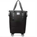 Carry-On Luggage in Foldable Nylon with Rolling Wheels, Telescoping Handle and 2 Colors for Trips