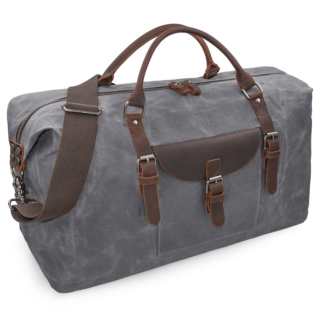 Carry-On Luggage Oversized Weekender Duffel with Double Handles and Roomy Zippered Travel Storage