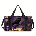 Carry-On Luggage Gothic Crow Print Duffel with Large Polyester Storage and Suitcase Sleeve