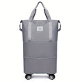 Carry-On Luggage Expandable Oxford Soft-Shell Spinner with Three-Layer Storage and Foldable Design