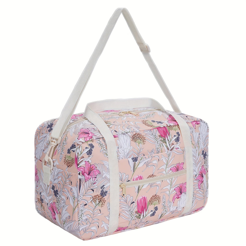 Carry On Luggage – for Travel, Floral Print Duffel Weekender Overnight – detail view 22