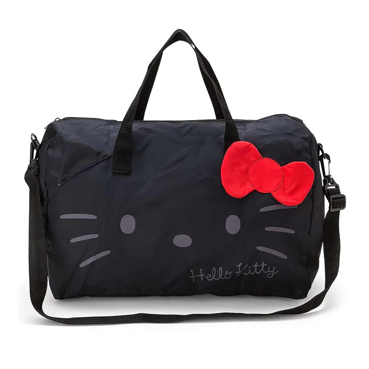 Carry-On Luggage Duffel with Kitty Character Print, Shoe Compartment, Removable Strap and 3 Colors