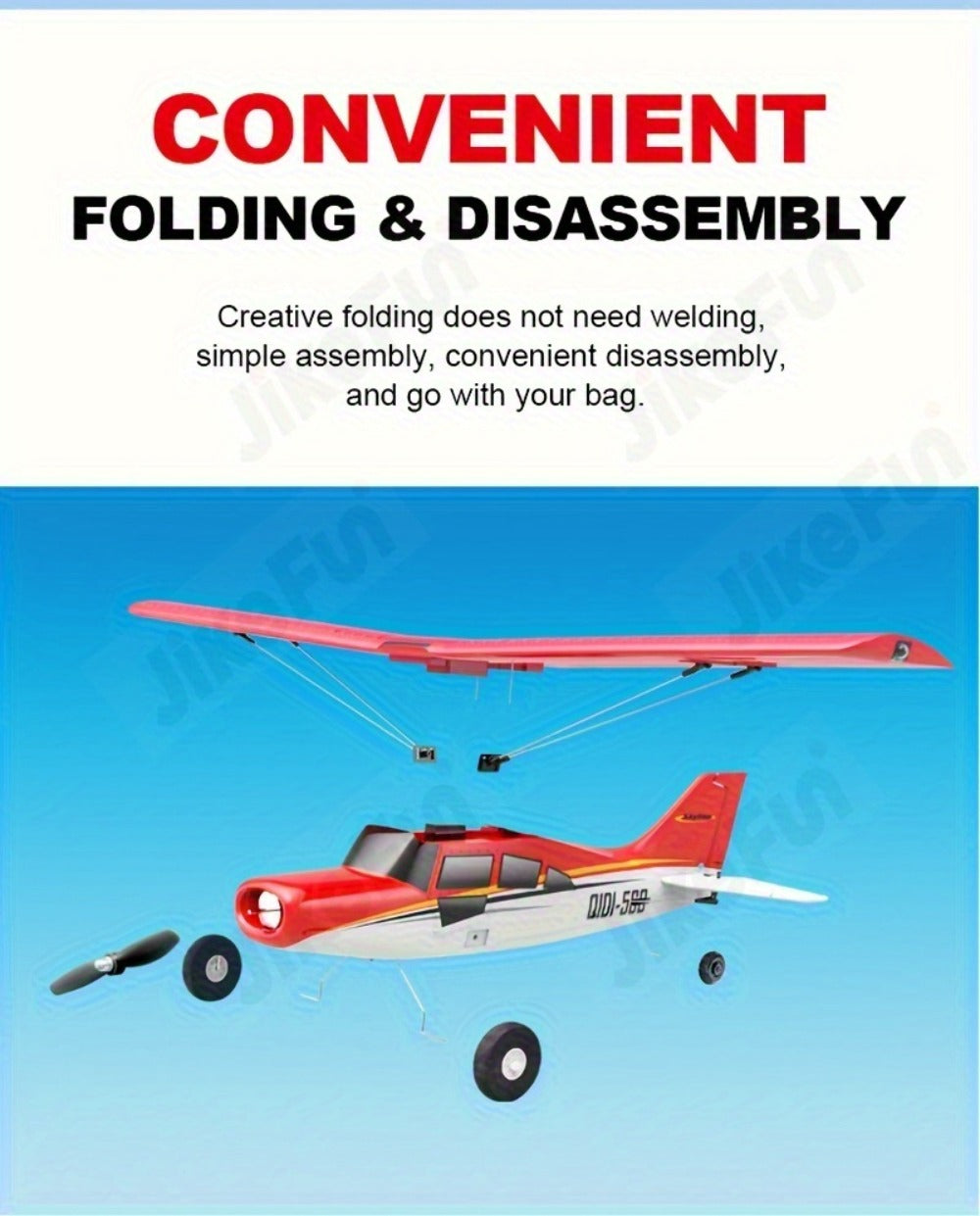 RC Airplane QIDI560 M7 Brushless Fixed Wing, 6-Channel 6-Axis Gyro Remote Control Plane with 3D Stunts