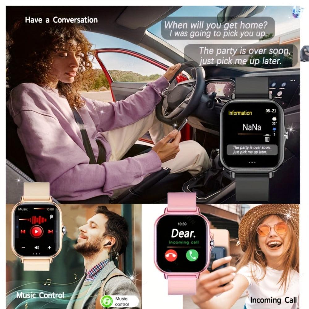 Smartwatch Unisex GPS 1.83" Full Touch – Wireless Calling, Music Playback, Remote Camera Control, Multi-Sport Fitness Tracker, Message