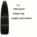 Tape In Hair Extensions Human Hair Straight Natural Black 1B Seamless Skin Weft 10pcs 30g 16 20 22 24 Inch Invisible Blend for Volume