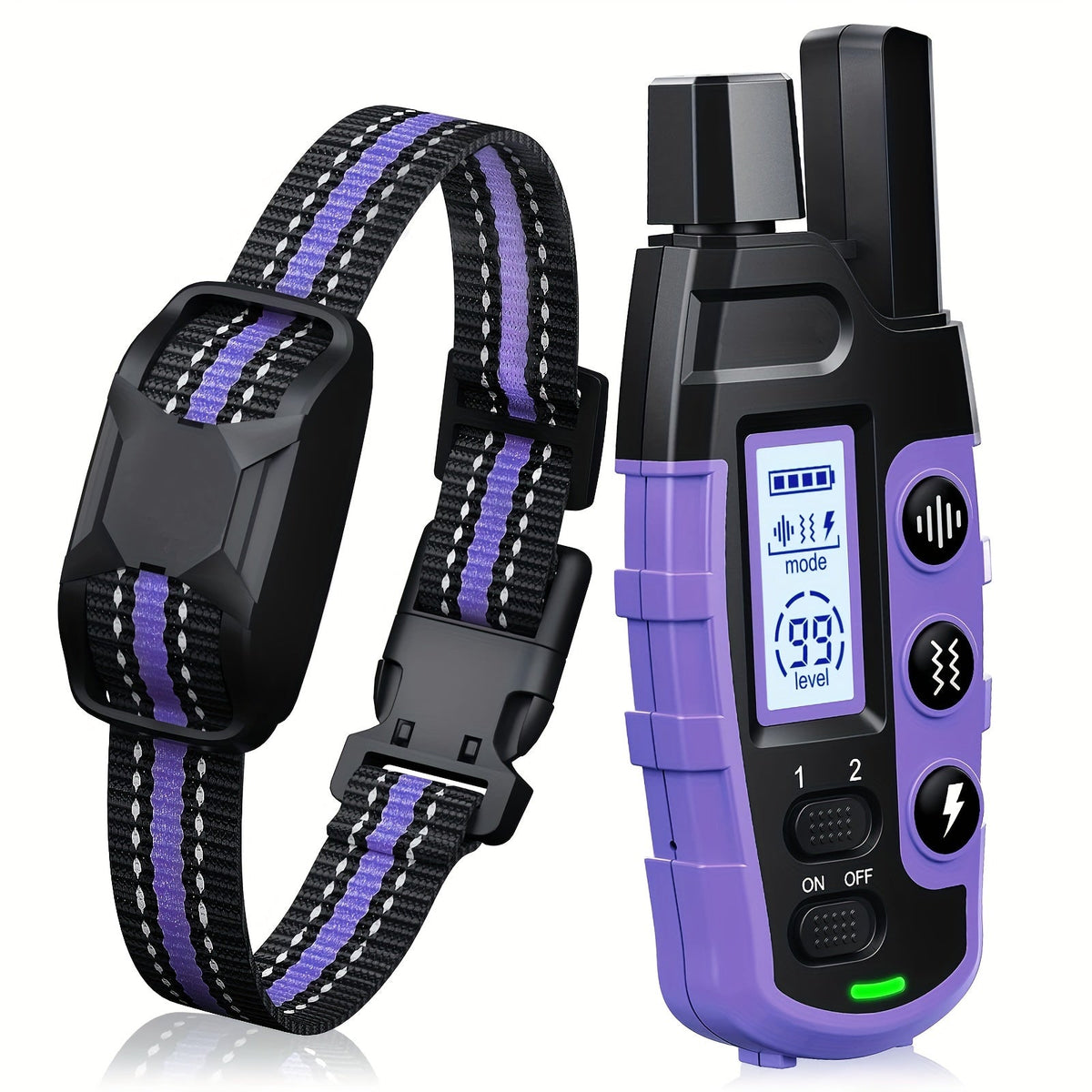 Dog Training Collar with Remote 3300ft Range – Rechargeable E-Collar with Vibration, Static & Beep Modes | Adjustable Nylon Strap