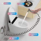Bidet Toilet Spray Gun Angle Valve One In Two Out Handheld Flusher Booster Sprayer for Toilet for Entryways, Bedrooms and Living Spaces