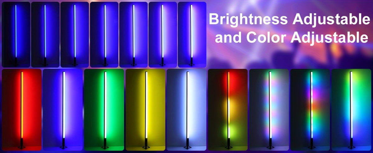 RGB Tube Light with Stand, Smart App & Remote Control, Music Sync Color Changing, Timing, USB Powered for DJ Lighting