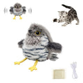 Flapping Bird Cat Toy with Realistic Chirping Sound – USB Rechargeable Interactive Plush Toy for Indoor Cats & Kittens