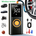 Cordless Tire Inflator Portable USB Rechargeable – Digital Gauge & LED Light, Fast Air Compressor with Auto Shutoff for Car, Bike
