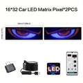 Car LED Light Panel USB Powered Smart Display, App Control, Eye-Shaped Design, Programmable LED Matrix Screen