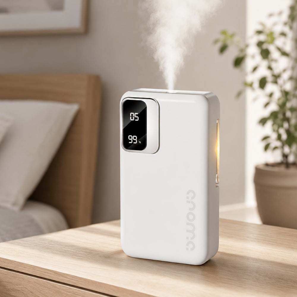 Aromatherapy Diffuser Smart Digital, 1800mAh 7-Speed Sonic Essential Oil Diffuser Humidifier with USB Charging