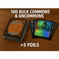 Card Game 100-Card Fantasy Bundle with 85 Assorted Cards, 10 Land Cards and 5 Additional Cards