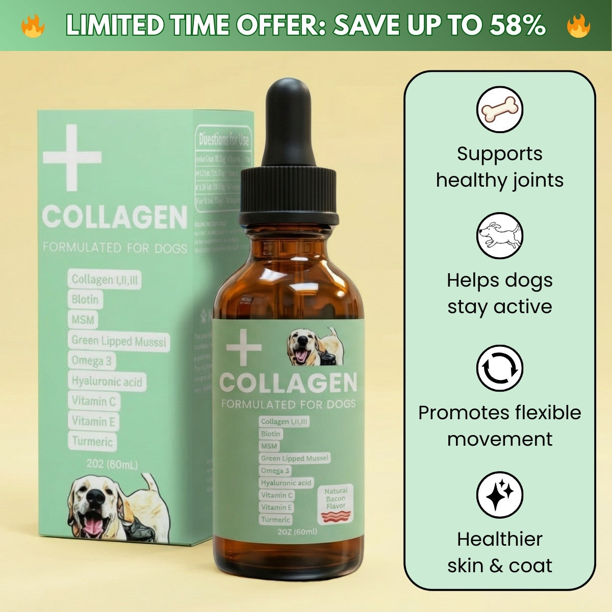 Liquid Collagen Supplement for Dogs One Dog