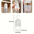 Six-Piece Hanging Moisture Absorber Kit with Replaceable Inner Bags, Hooks and Removable Water Cups