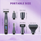 Women's Electric Bikini Trimmer Body Shaver Cordless Razor Replaceable Heads Facial Hair Eyebrow Nose Ear Hair Removal Sensitive Skin