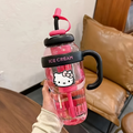 PPSU Straw Water Bottle with Hello Kitty Design – BPA-Free, Large Capacity, Drop-Resistant & Leak-Proof, Easy-Carry Handle