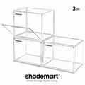 Clear Display Case Set of 3, Dustproof Transparent Storage Box Organizer for Collectibles, Car Models