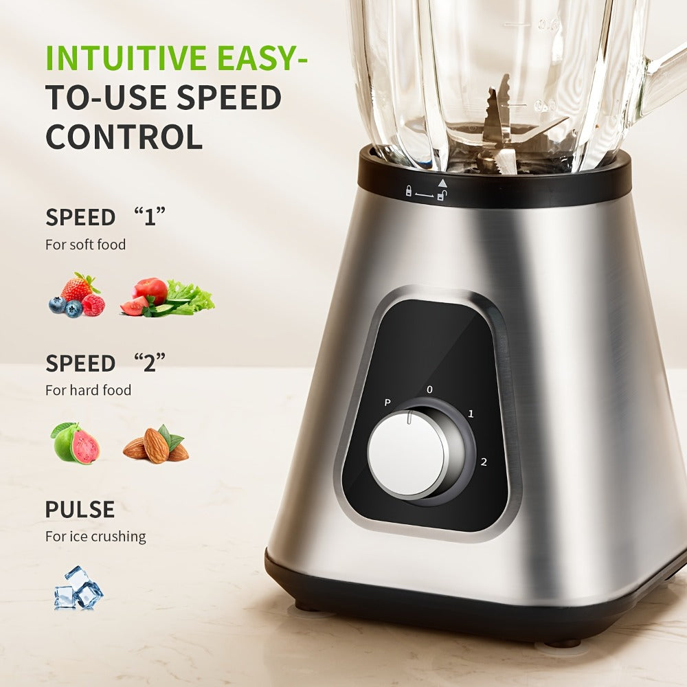 Blender 1200W Smoothie Maker & Milkshake Machine, 52oz Countertop + 22oz Personal Blender Set, 3 Speed Settings