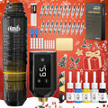 Tattoo Machine Kit VOID WTK421 or WTK422 Cordless Rotary Pen with USB-C, 20 Cartridges, 5 Inks and Practice Supplies