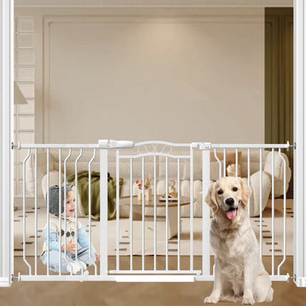 Walk-Through Pet Safety Gate 31“ Tall / 53.1"-62.5" / White