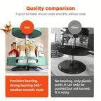 Rotating Spice Rack Double Layer Stainless Steel Countertop Corner Seasoning Storage for Laundry Rooms, Closets and Home Organization