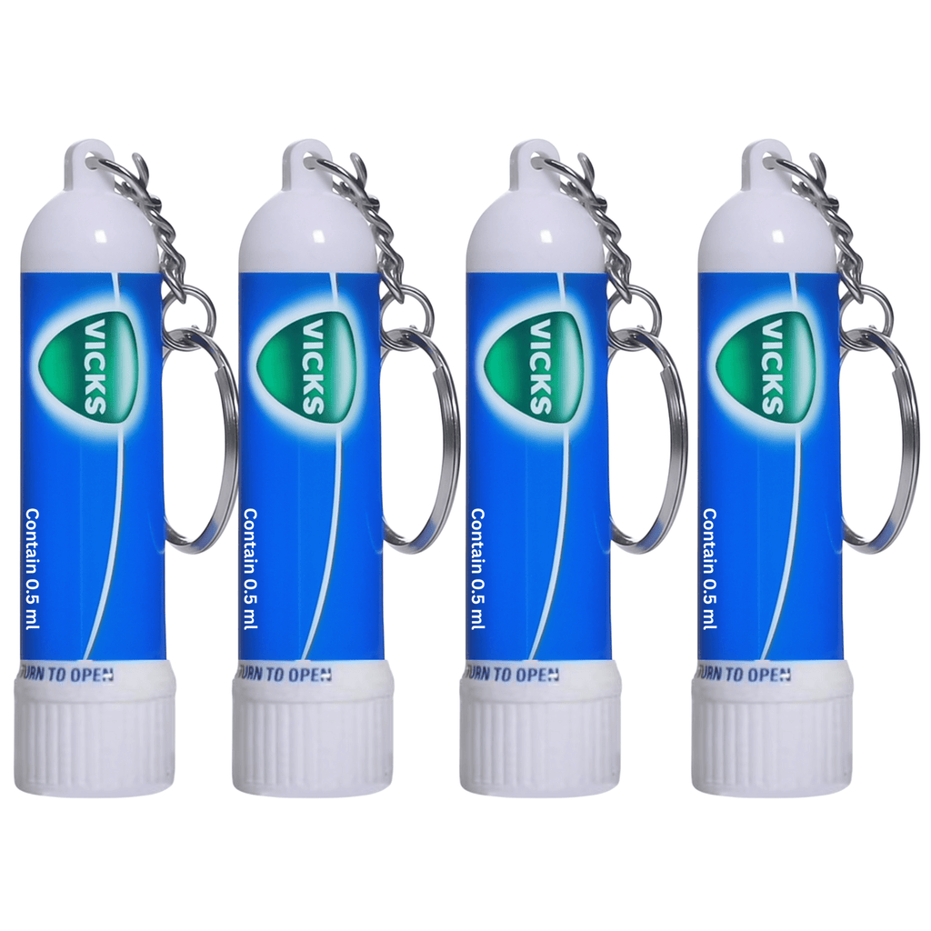 Nasal Inhaler Aromatherapy Stick with Keychain, 0.5ml Portable Mint Scent Aromatic Inhaler for Travel
