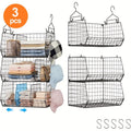 Hanging Laundry Basket Organizer 3pcs – Foldable Laundry Bag with 360° Rotating Hook for Washing Machine & Drying Rack