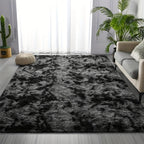 Rectangular Shaggy Area Rug with Four Color Labels and 24 x 35.8-Inch to 94.49 x 118.11-Inch Sizes
