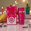 Eau de Parfum Sara Candy for Women 100ml in Bright Pink Box with 4-Note Source Profile for Daily Wear