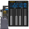 18650 Battery Charger with LCD Display, Universal Smart Charger for 3.7V & 1.2V Rechargeable Batteries