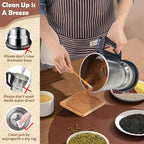 Electric Coffee Grinder 300W 25000RPM, 8-Blade Stainless Steel Spice & Grain Mill for Coffee Beans