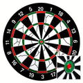 17-Inch Double-Sided Flocked Dartboard Set with Six Steel-Tip Darts, Hanging Hook and Two Target Designs