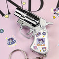 Cute Cartoon Lighter with Keychain, Sanrio Hello Kitty & Kuromi Mini Windproof Flame Lighter, Portable Blue Fire Lighter for Cigarettes