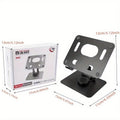 Black or Silver Rotating Tablet Stand with Foldable Metal Desktop Base and 17 × 15 × 11 cm Package Dimensions