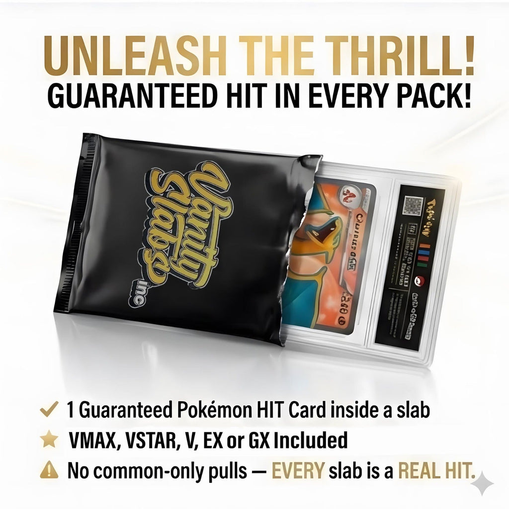 Trading Card Game Mystery Display Holder with English or Japanese Card and One- or Two-Slab Options
