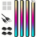 RGB LED Light Bars with Music Sync 2/4 Pack Voice Control USB Powered Smart Rhythm Lights for Gaming for Home, Desk and Accent Lighting